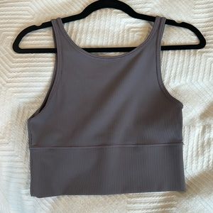 Lululemon Athletica lavender align crop tank high neck purple grey size 6